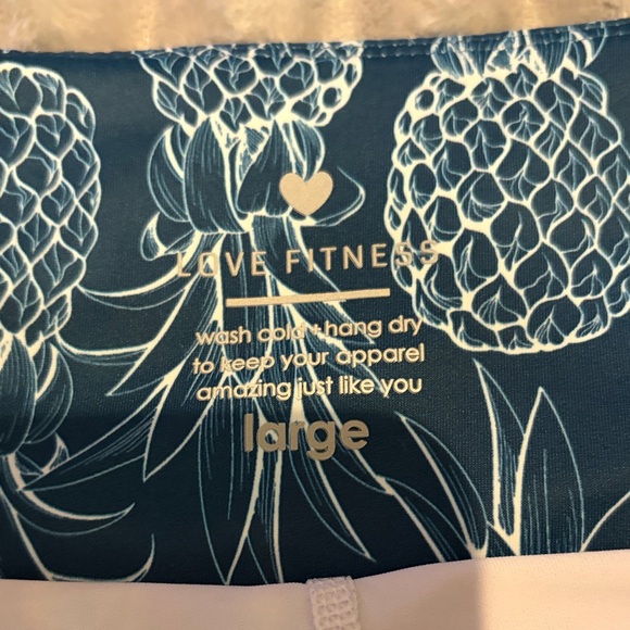 Tropical Blue Women's Athletic Shorts - Picture 2 of 5